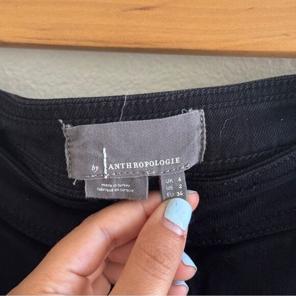 Anthropologie Raw Hem Denim Shorts 2 - Picture 3 of 4